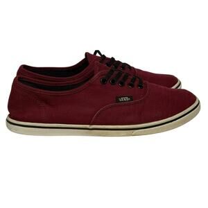 Vans Authentic Burgundy Canvas Sneakers Women's Size 8.5 Low Top Skate Sneakers